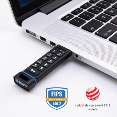SecureUSB® KP - Hardware Encrypted USB Flash Drive