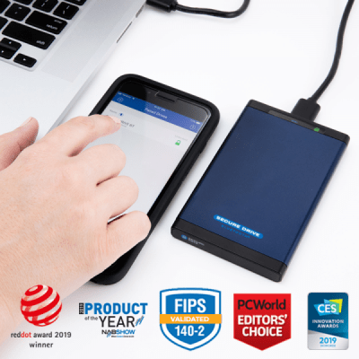 SecureDrive® BT - Hardware Encrypted USB 3.0 External Portable Drive