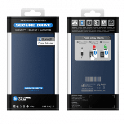SecureDrive® BT - Hardware Encrypted USB 3.0 External Portable Drive